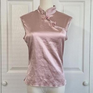 ♡ Vintage Pink Satin Blouse ♡